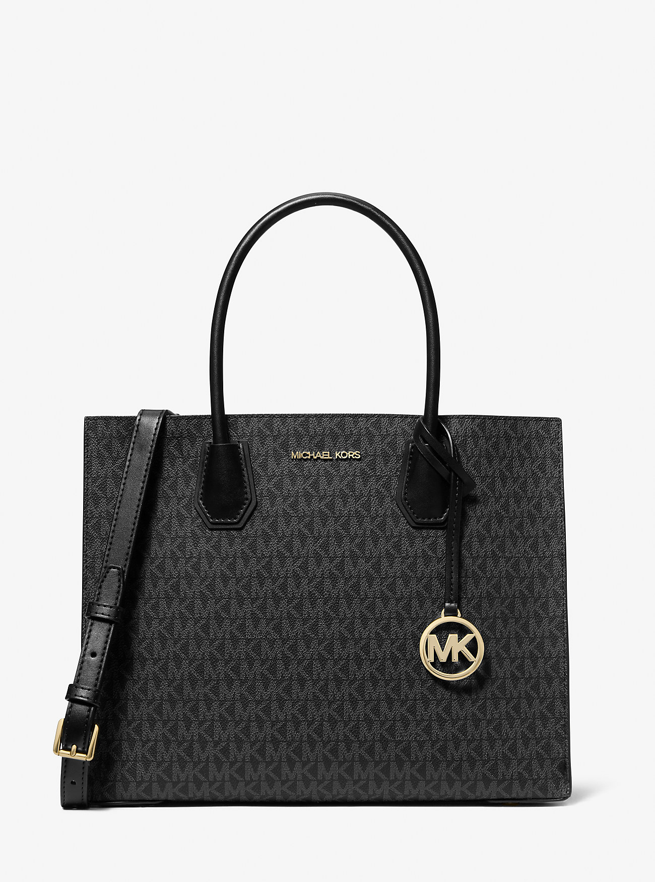 Mercer Large Logo Accordion Tote Bag - BLACK