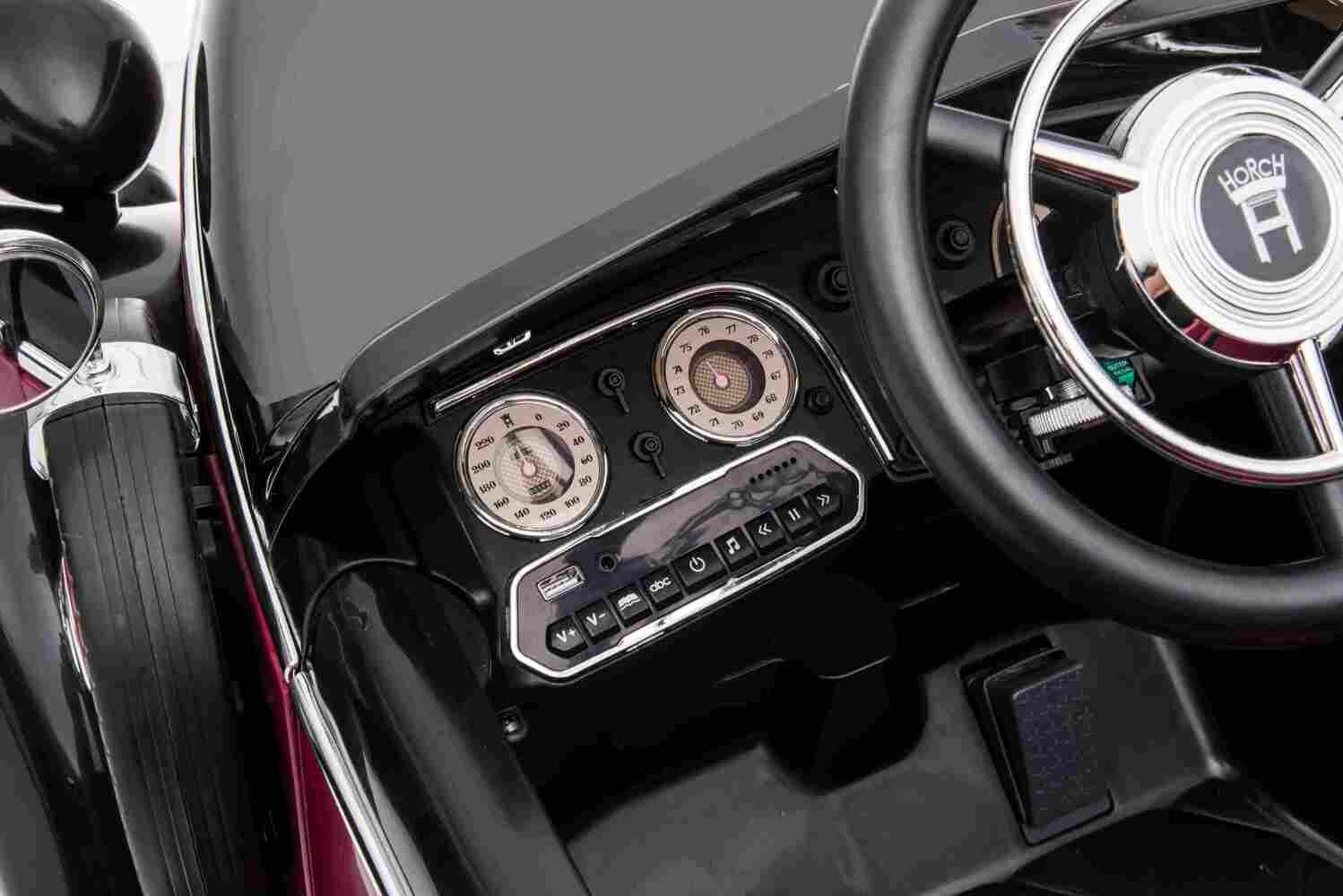 BoGi electric children's car Audi Horch children's vehicle 930V 2x120W vintage EVA 1xchild 1xadult