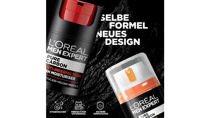 L'Oréal Men Expert Pure Carbon Anti-Akne Feuchtigkeitscreme Gesicht 50 ml