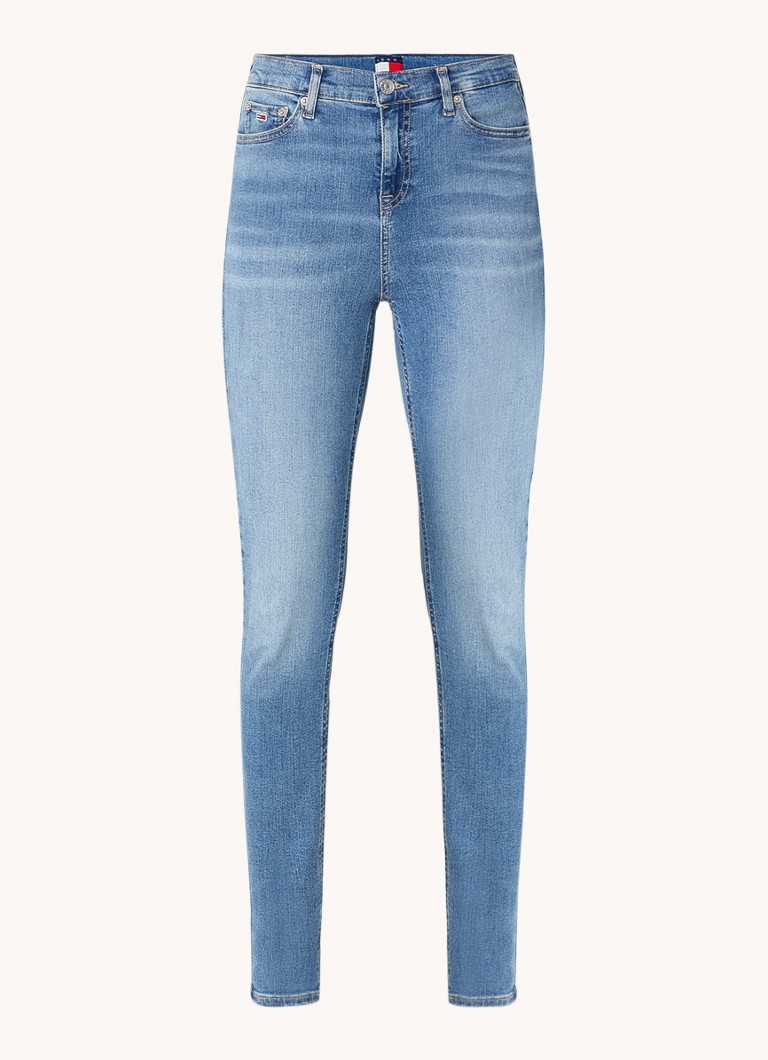 Blugi skinny Tommy Hilfiger Nora cu talie medie, spălare deschisă