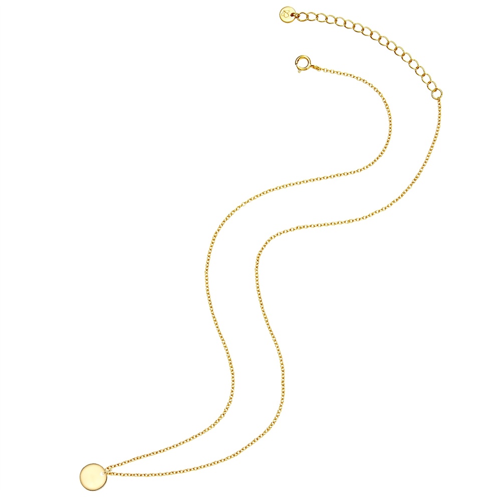Glanzstücke München Collier en argent Cercle Argent sterling en Or jaune collier