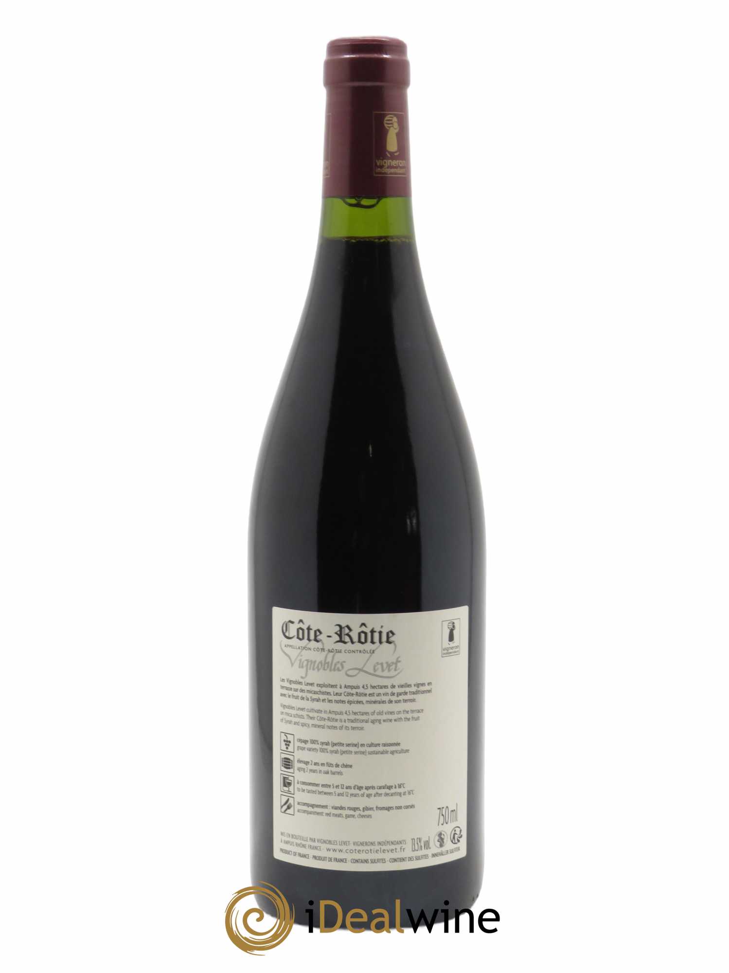 Côte-Rôtie Améthyste Vignobles Levet  2020 - Lot de 1 Bouteille