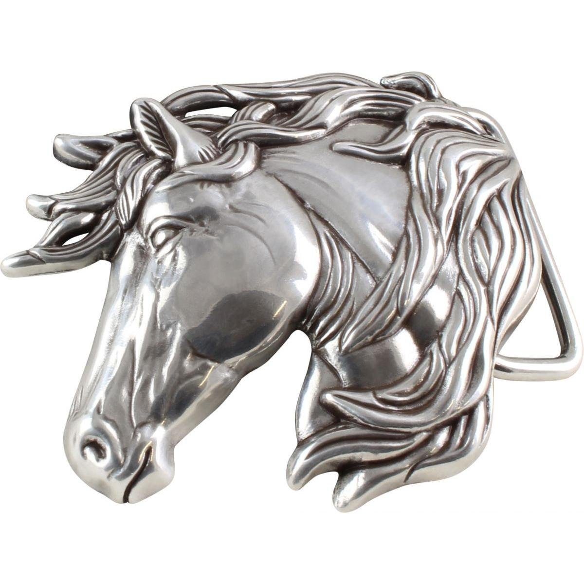 BELTINGER Gürtelschnalle Pferd 3,0 cm - Buckle Wechselschließe Gürtelschließe Reitaccessoires 3