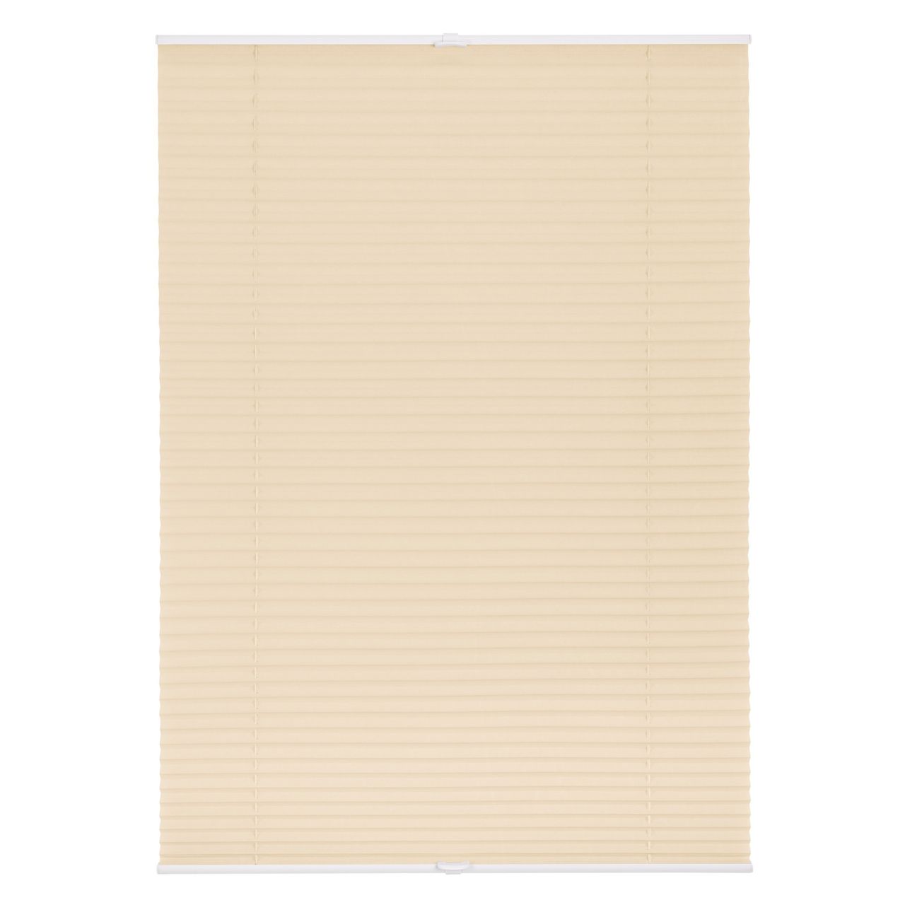 Lichtblick Plissee Klemmfix, ohne Bohren, verspannt - Creme, 80 cm x 210 cm (B x L)