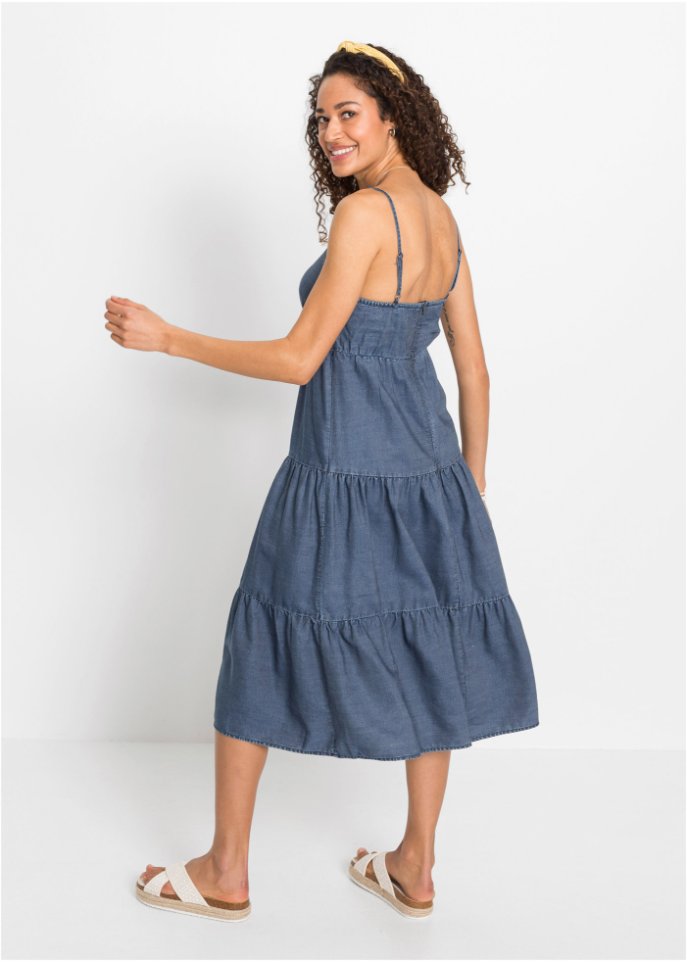Oversize- Kleid in Jeansoptik mit TENCEL™ Lyocell