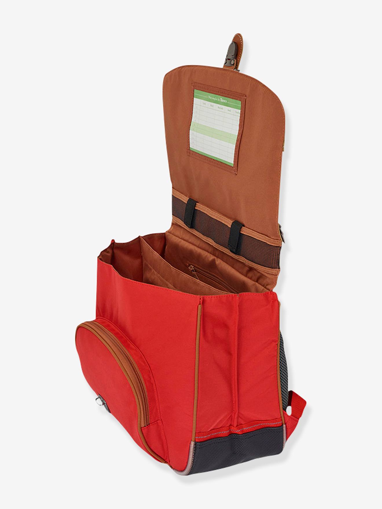 Cartable Arthur TANN'S garçon marine/rouge