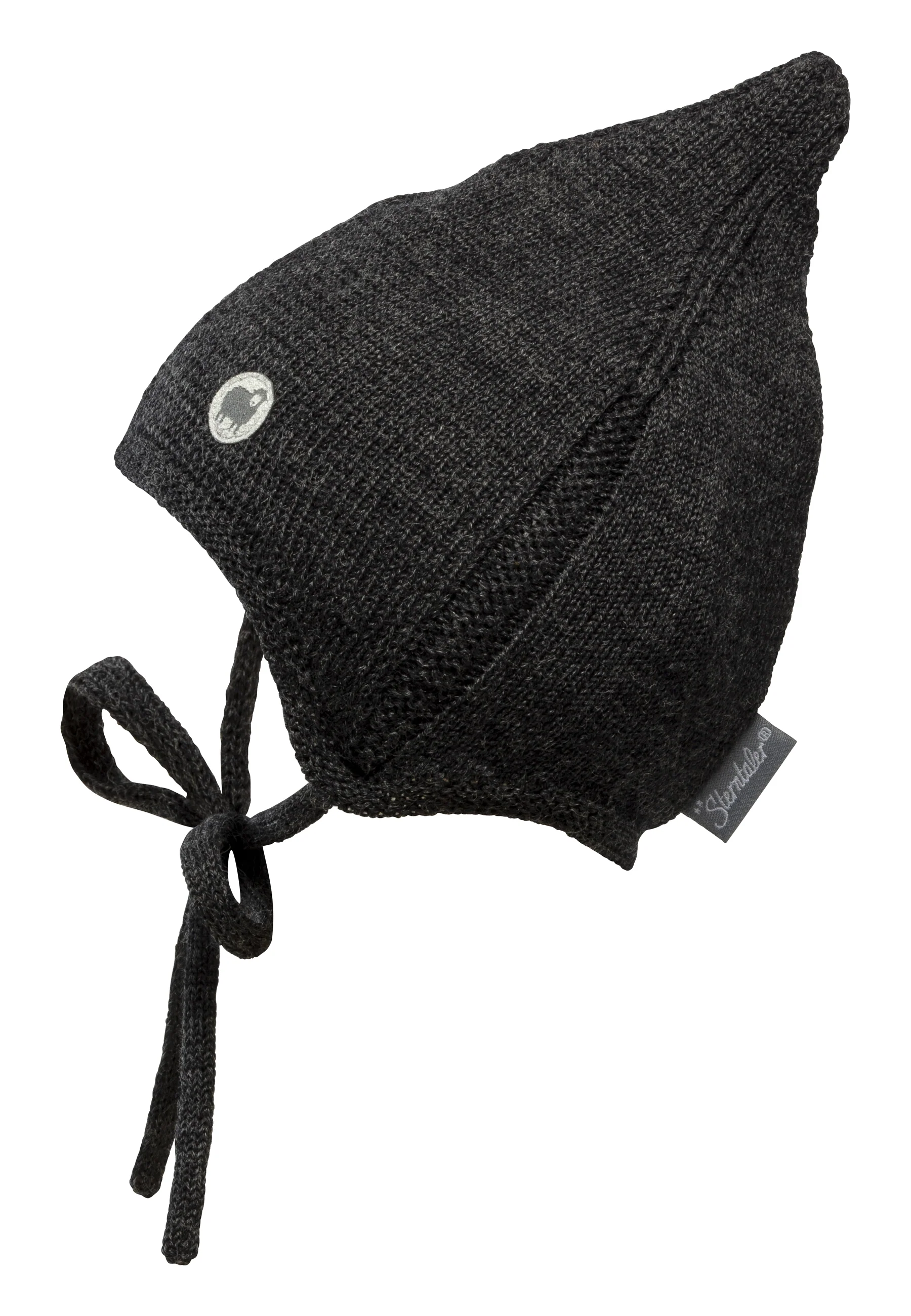 Strickmütze Baby aus Merinowolle unifarben