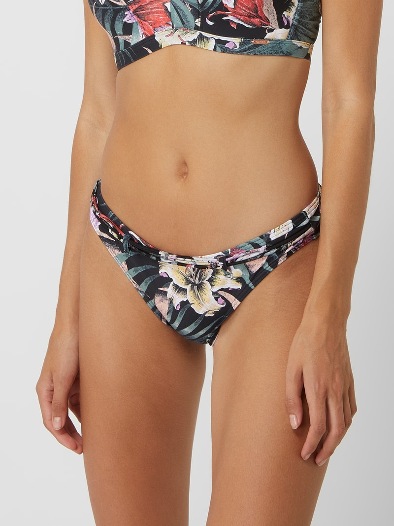 Bikini-Hose mit Stretch-Anteil in schwarz