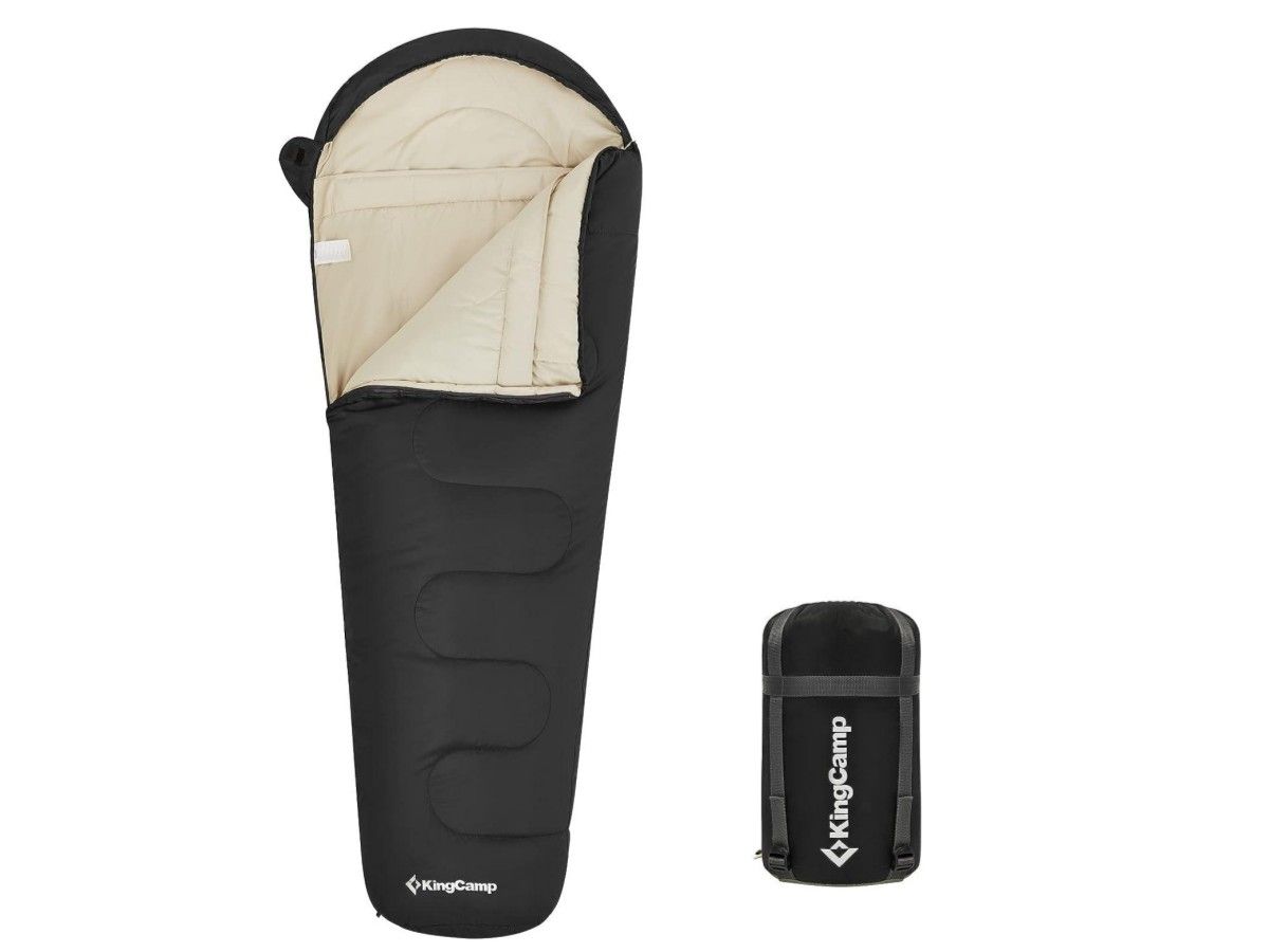 KingCamp 300g/㎡ Füllung Black R Kinderschlafsack