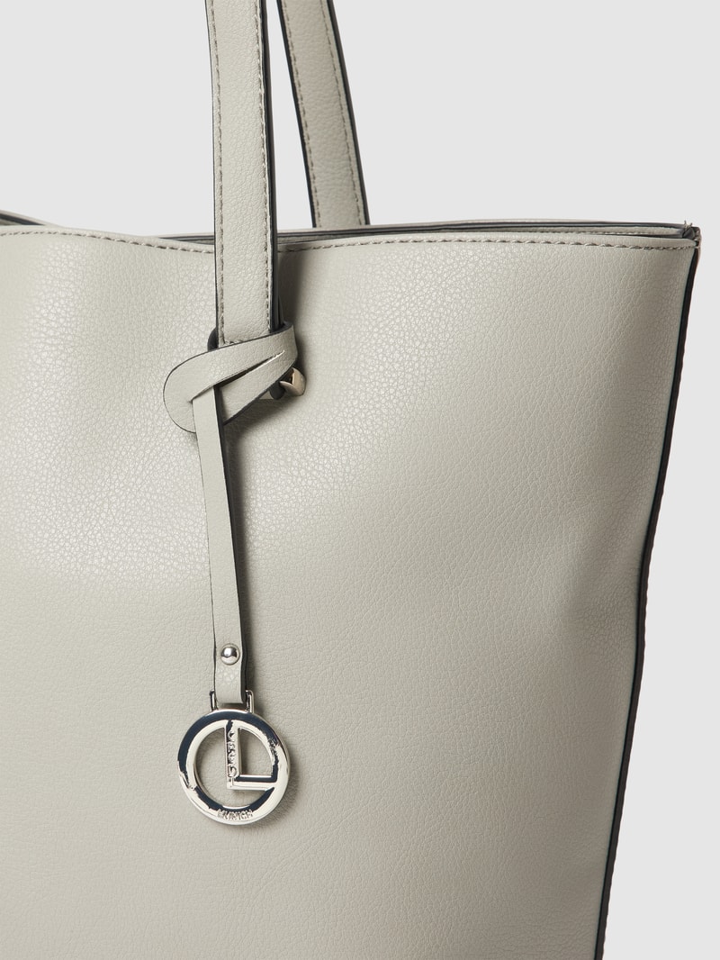 Shopper mit Label-Applikation Modell 'FILIPPA' in mittelgrau