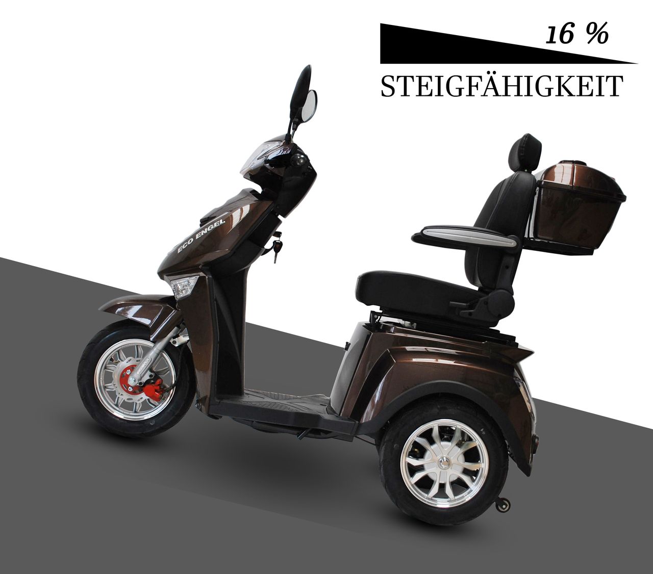 ECO ENGEL Senioren Roller ECO ENGEL 504 Schoko, Blei Akku, 25 KM/H