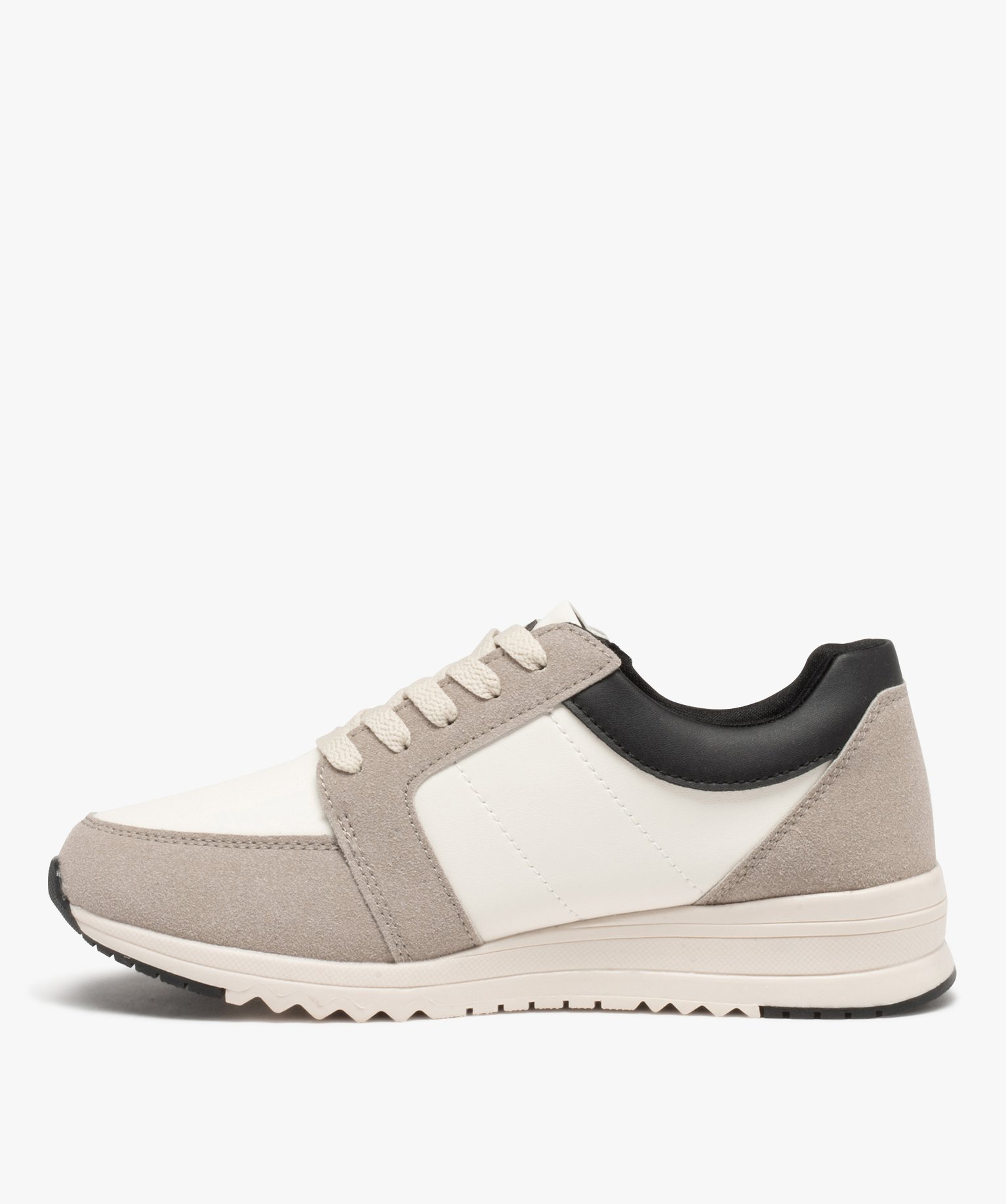 Baskets femme style casual avec détails fantaisie - Hobiz beige | GEMO