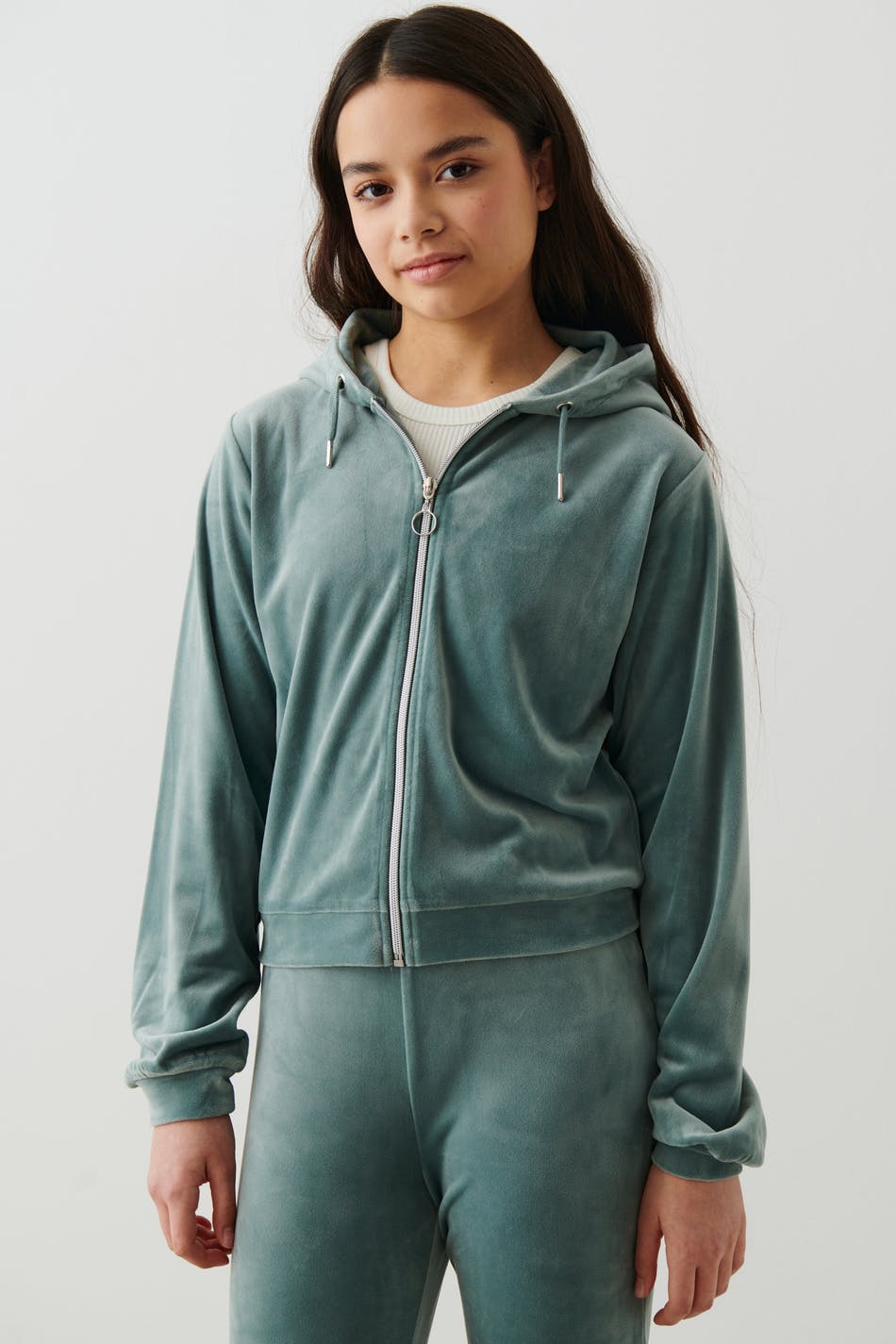 Y velour zip hoodie