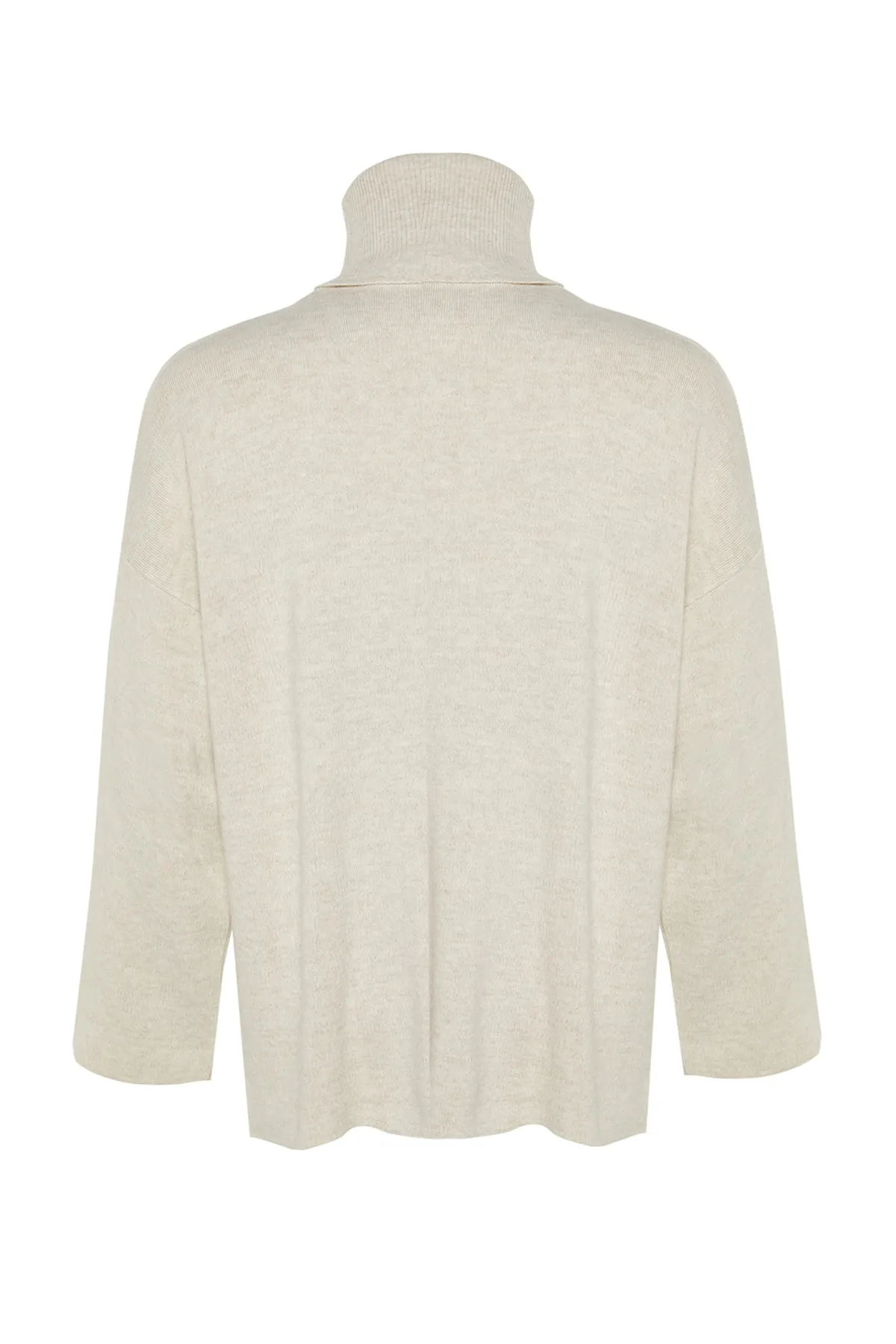 Trendyol Collection  Steinfarbener Basic-Oversize-Strickpullover mit weiter Passform TWOAW23KZ00206
