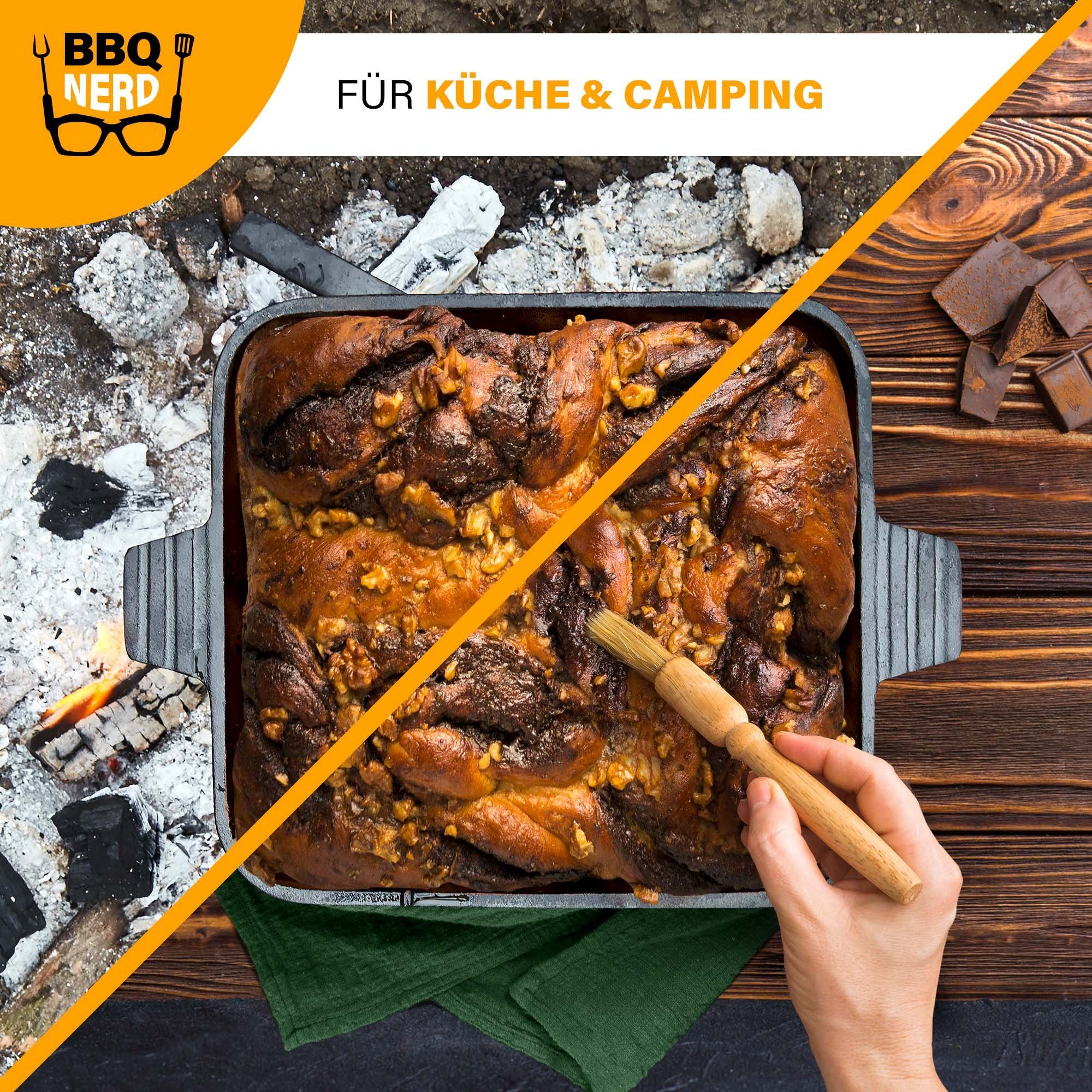 BBQ Nerd Brotbackform, Dutch Oven Brottopf - Kastenform mit Deckel , Brotbackform