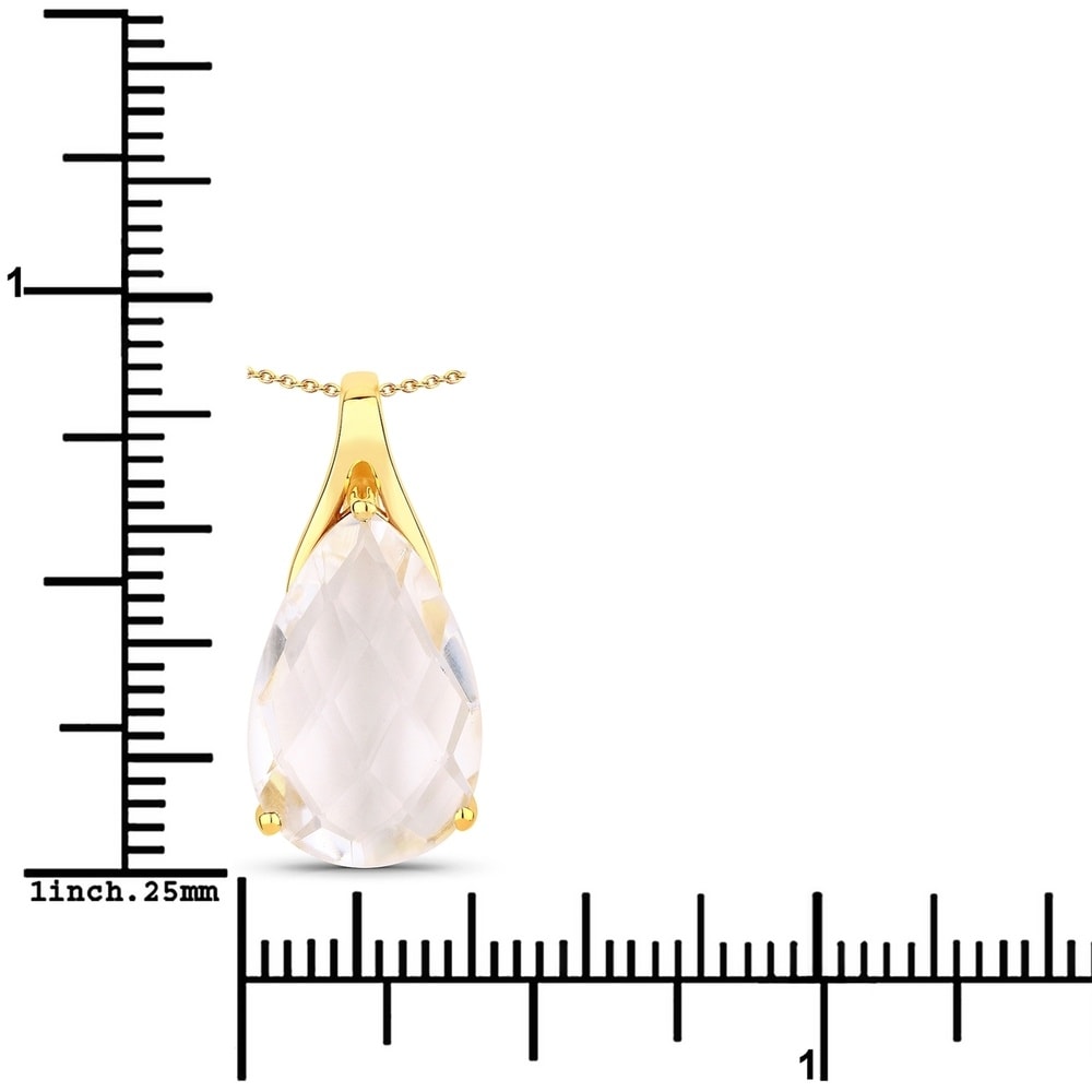Rafaela Donata Chaîne Argent sterling Cristal de quartz en Or jaune Bijoux