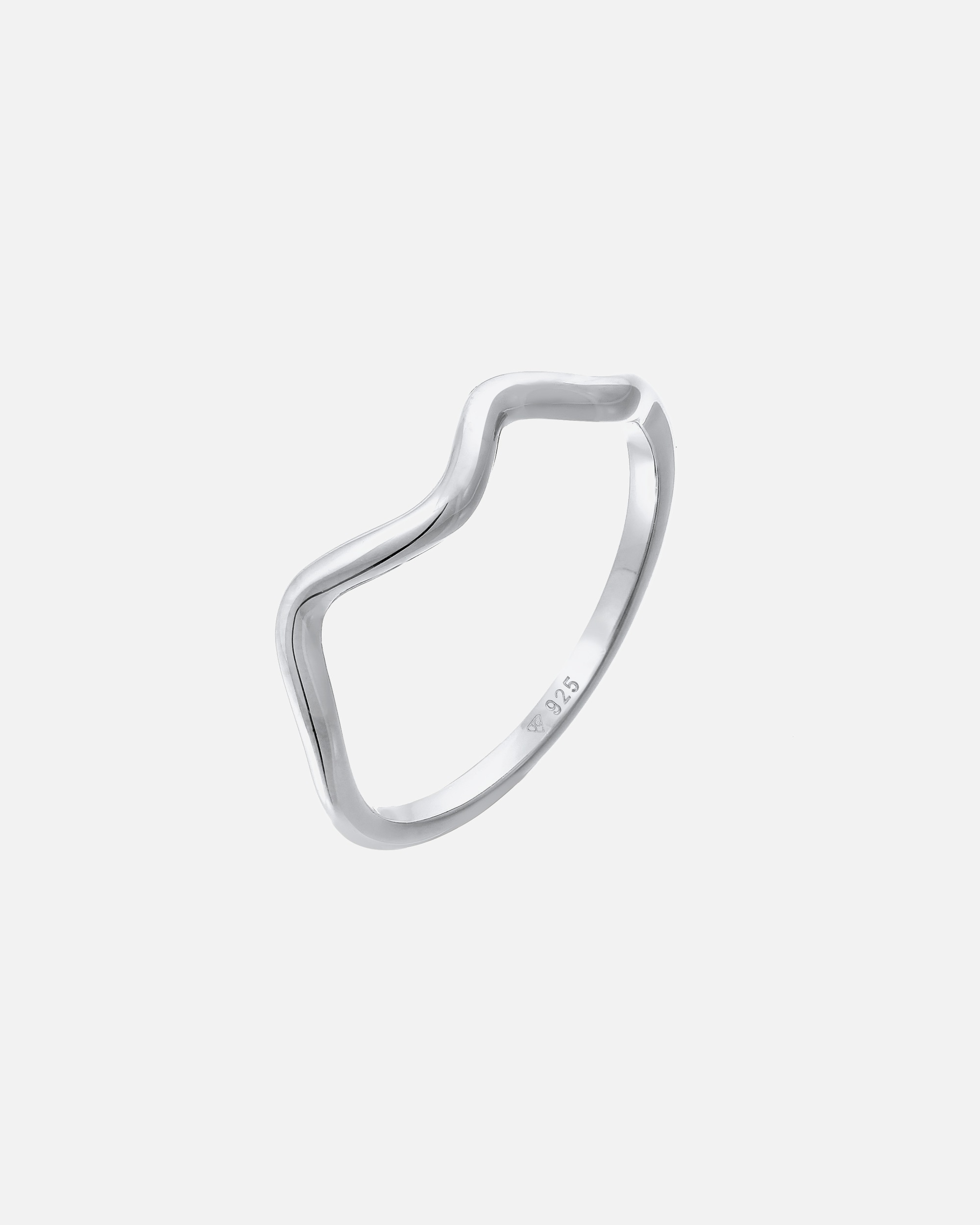 Ženski minimalistični geometrijski valoviti trend Elli iz 925 sterling srebra