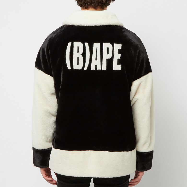 A Bathing Ape Faux Fur Jacket black