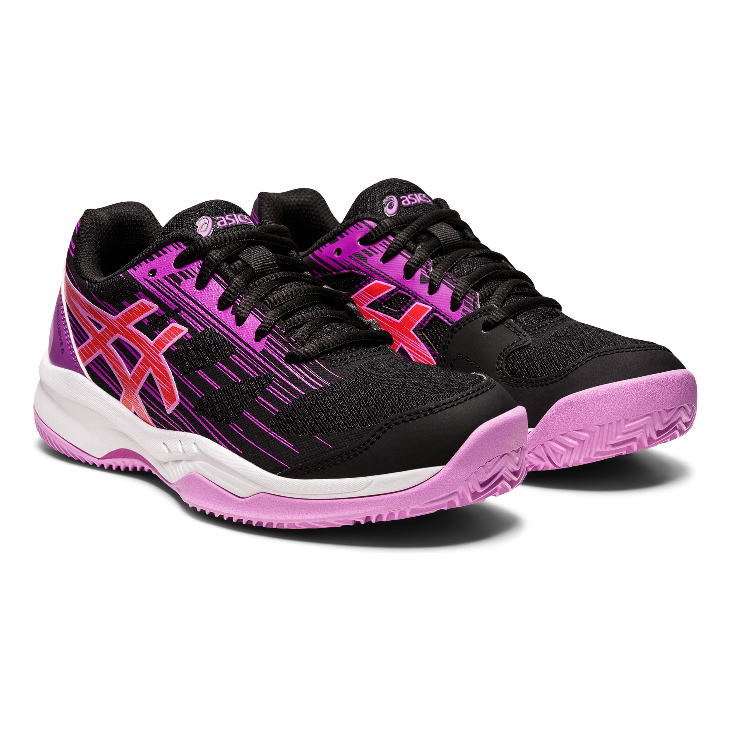 Gel-Padel Exclusive 6 Padelschuh Damen - Schwarz, Flieder