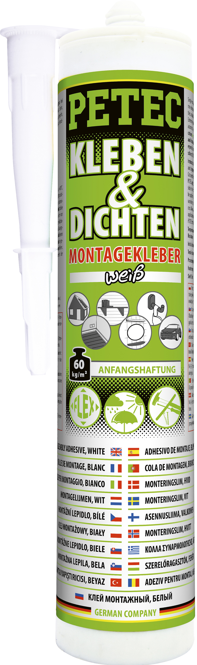 Kleben & Dichten Montagekleber, weiß, 290 ml, Petec - ATU