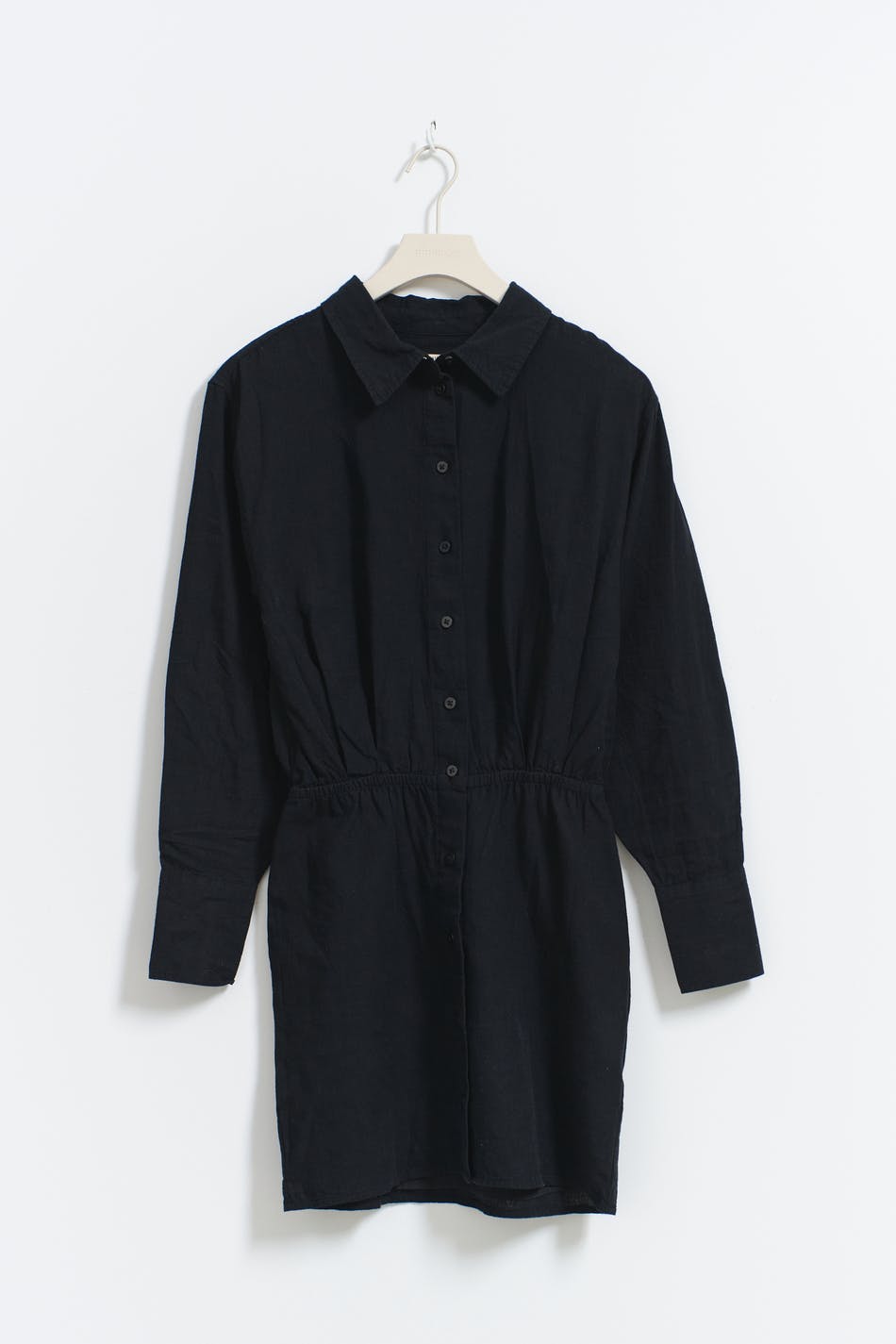 Linen blend shirt dress