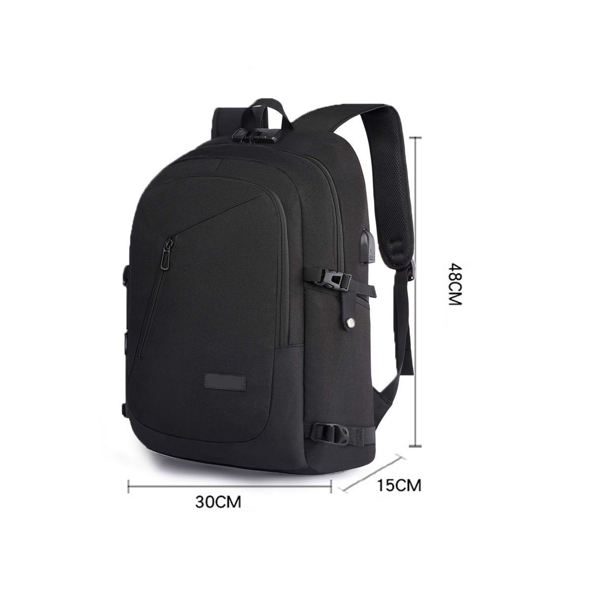 ZmdecQna Reiserucksack Laptop Rucksack Anti Diebstahl,Wasserdichter Schulrucksack
