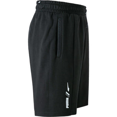 PUMA, Sweatshorts, Regular Fit, Baumwolle, schwarz