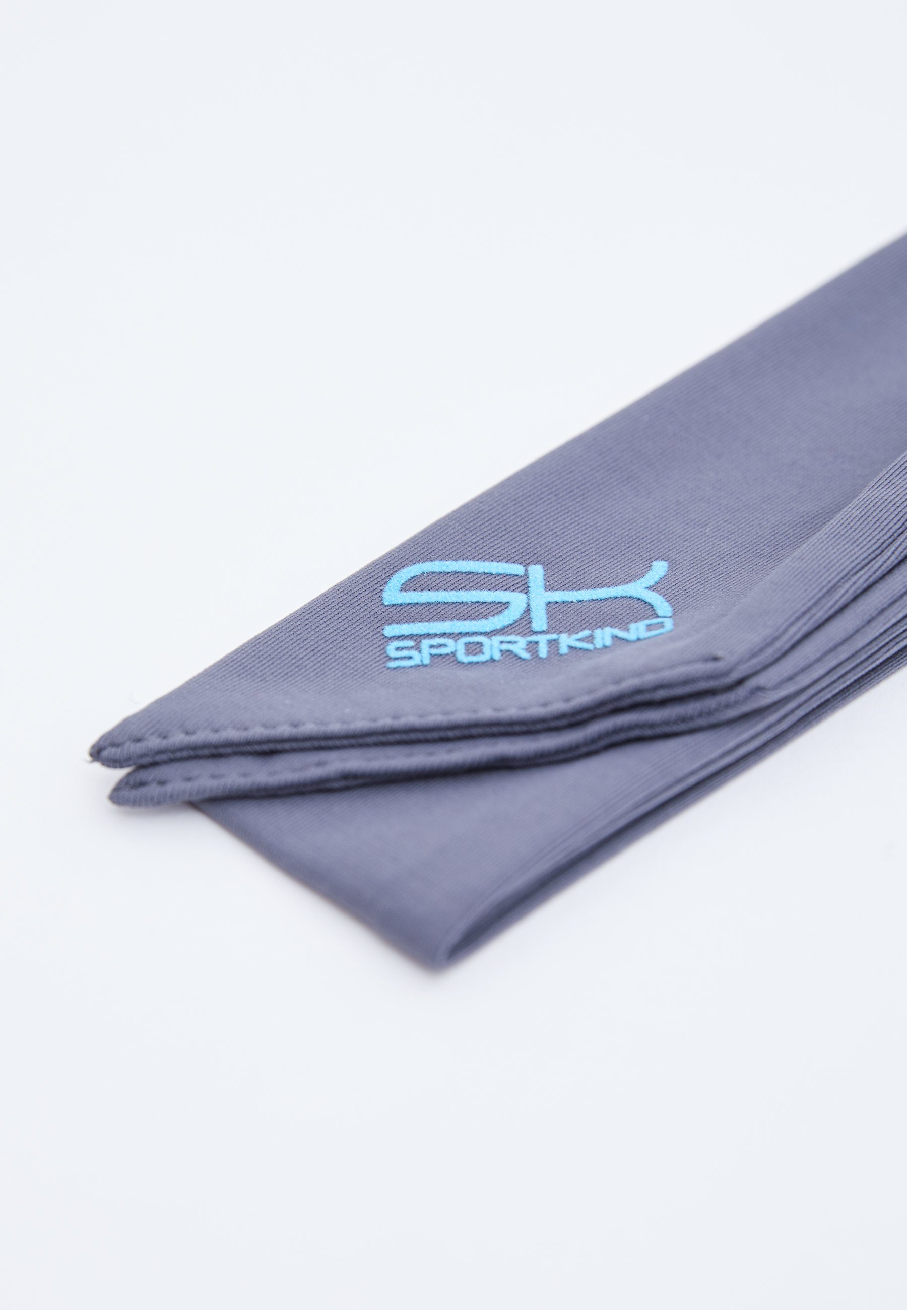 SPORTKIND Schweißband Tennis Stirnband Schweißband, unisex Kinder & Erwachsene, grau