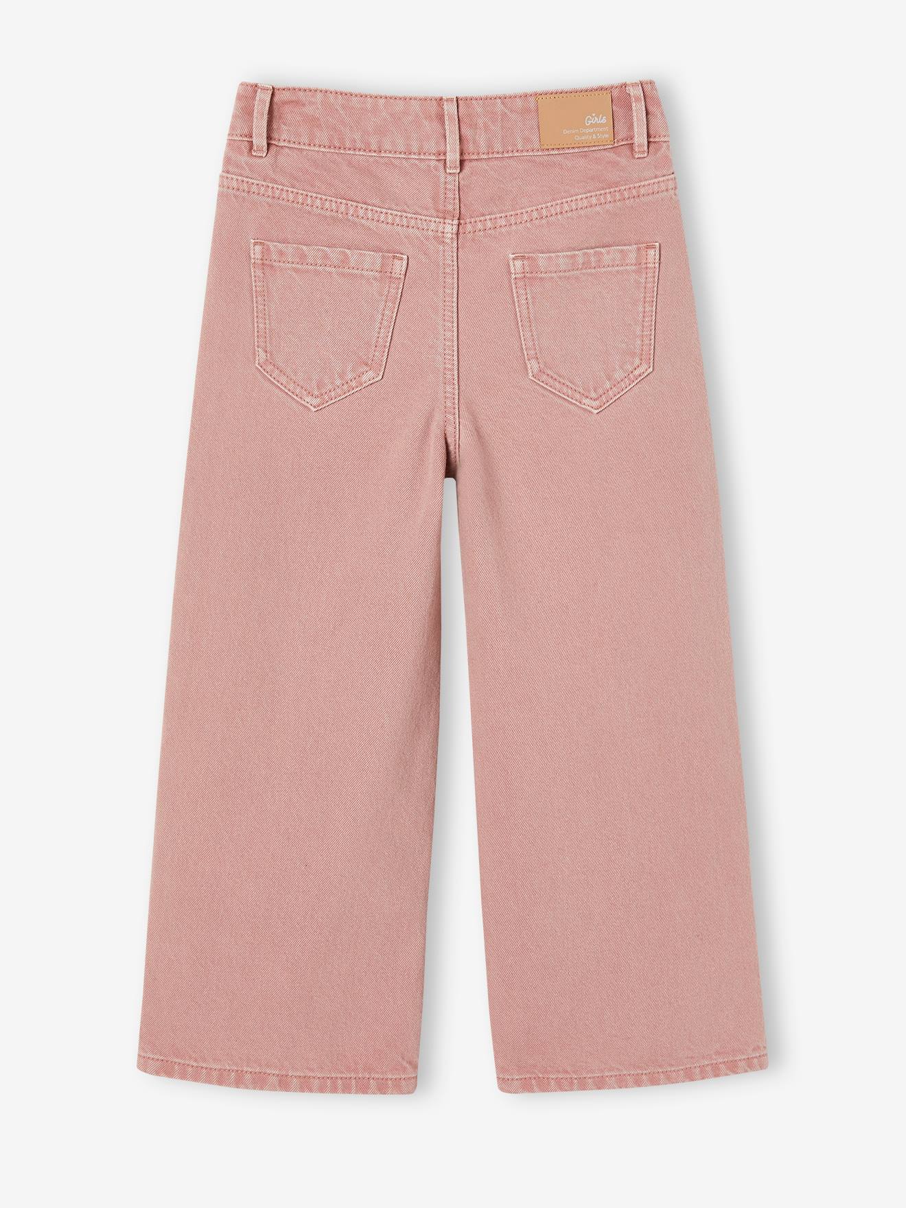Pantalon large fille bois de rose
