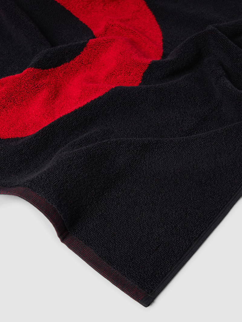 Handtuch mit Label-Detail in schwarz