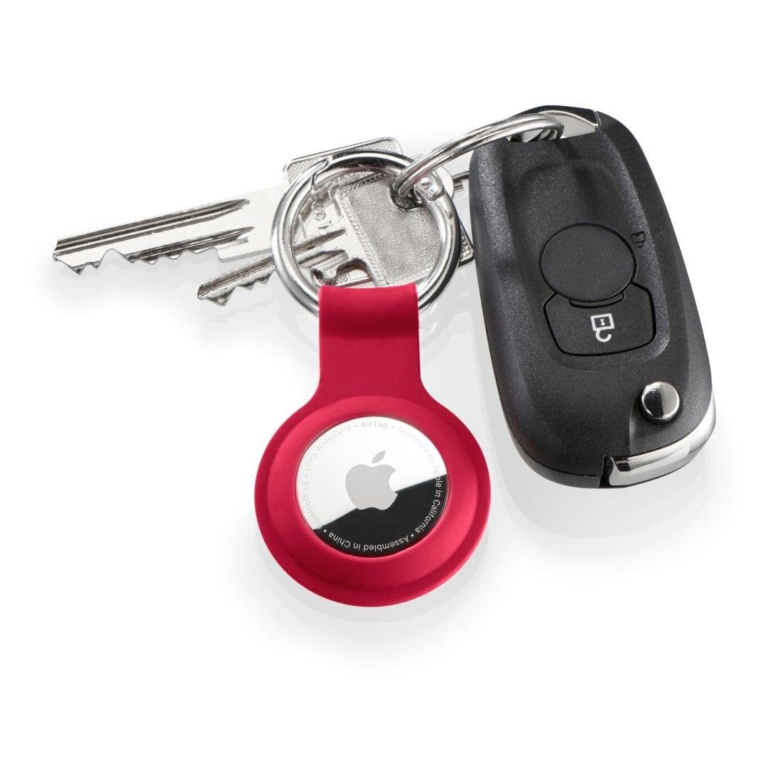 Hama Schlüsselanhänger Edge Protector Schutzhülle für Apple AirTag aus Silikon, mit Karabiner