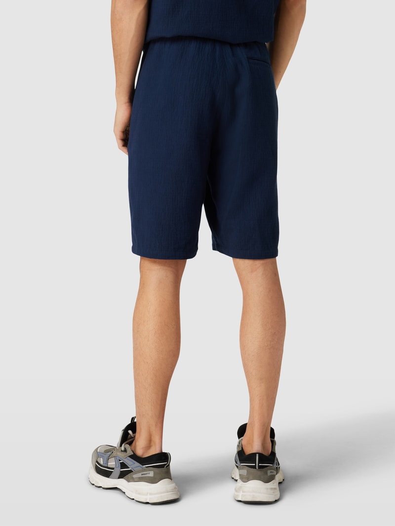 Sweatshorts mit Strukturmuster in marineblau