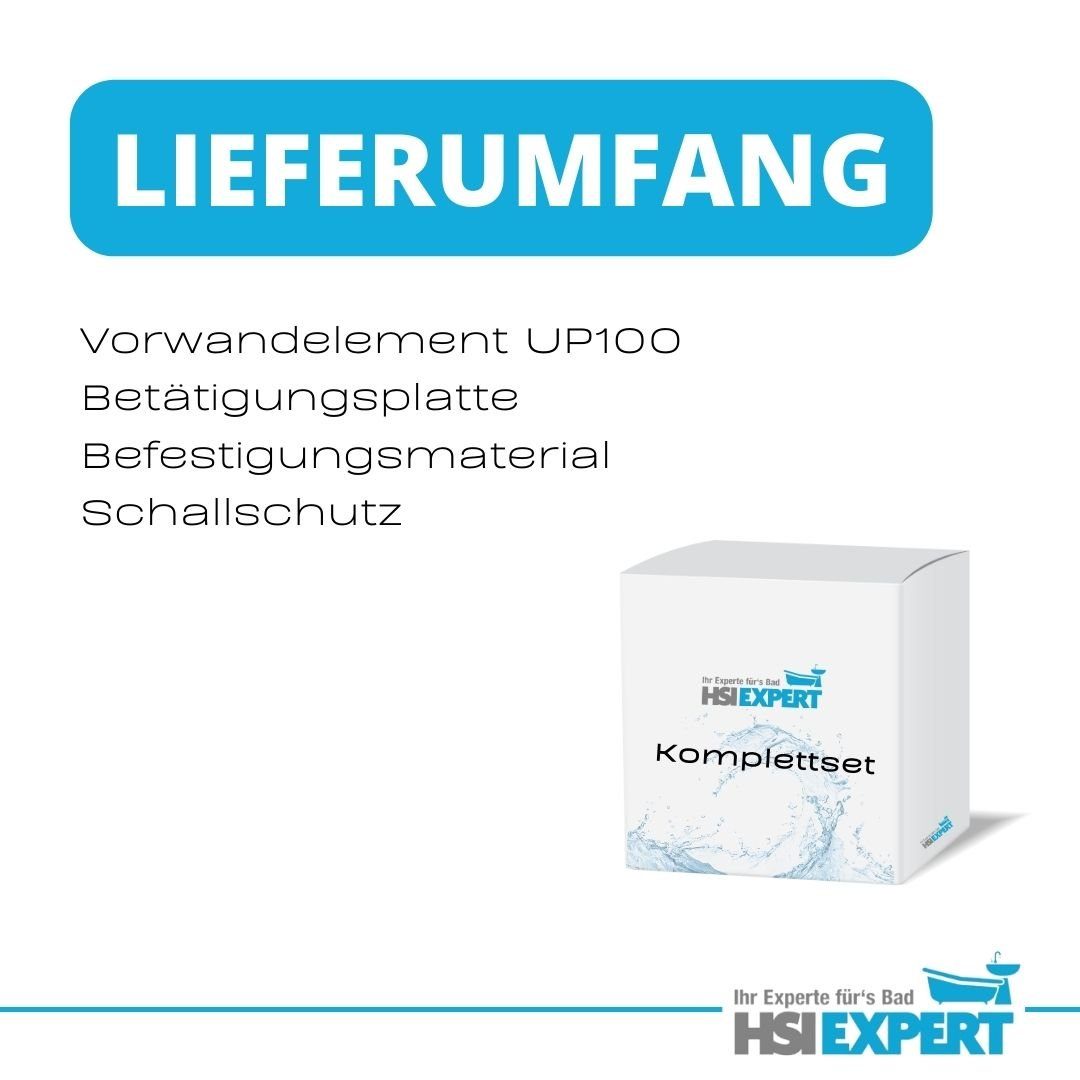 GEBERIT Vorwandelement WC Geberit Duofix Vorwandelement WC Betätigungsplatte, Komplett-Set, Mit Schallschutzset