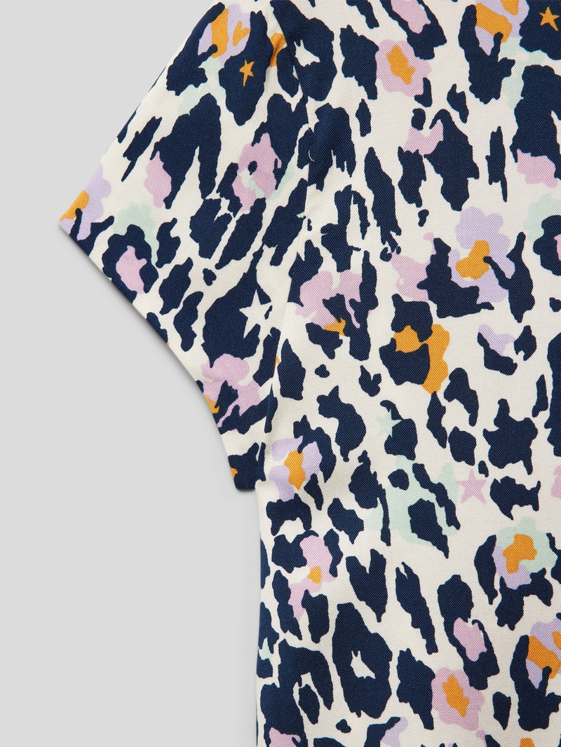 T-Shirt aus Viskose mit Animal-Print Modell 'SCARLETT' in offwhite