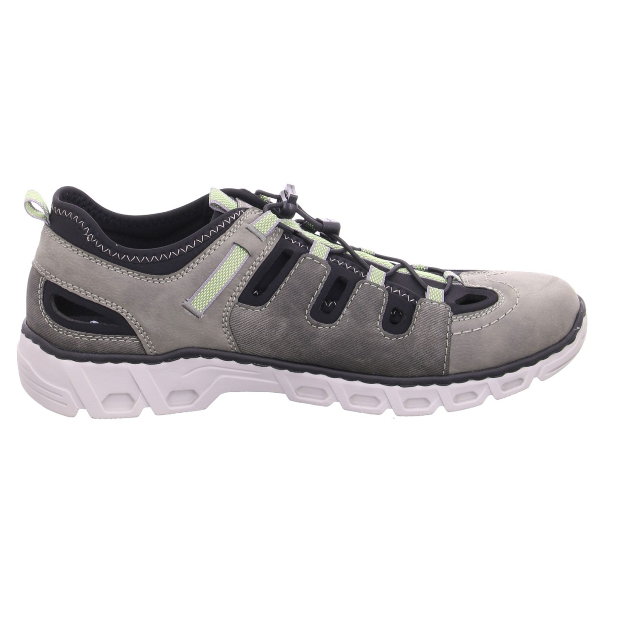 RIEKER Sportliche Slipper grau