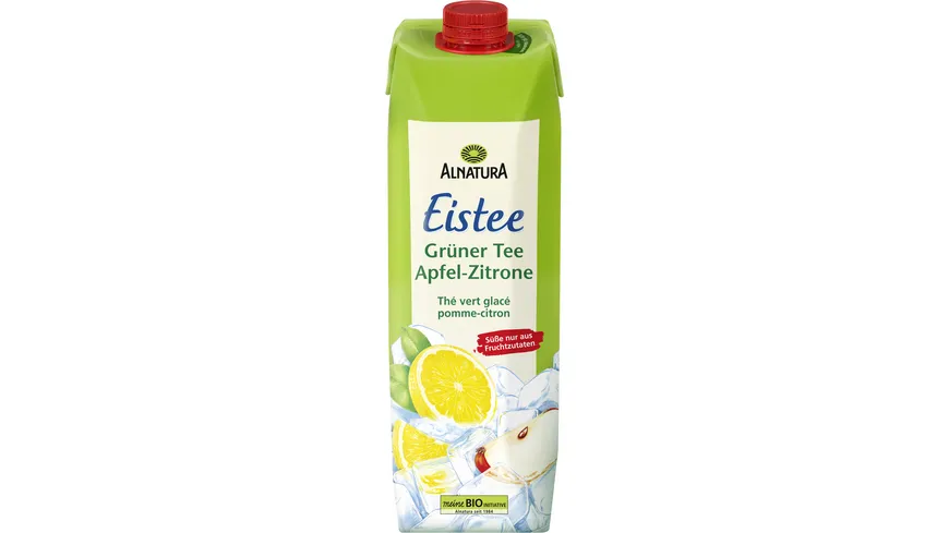 Alnatura Bio Eistee Grüner Tee Apfel-Zitrone 1 l