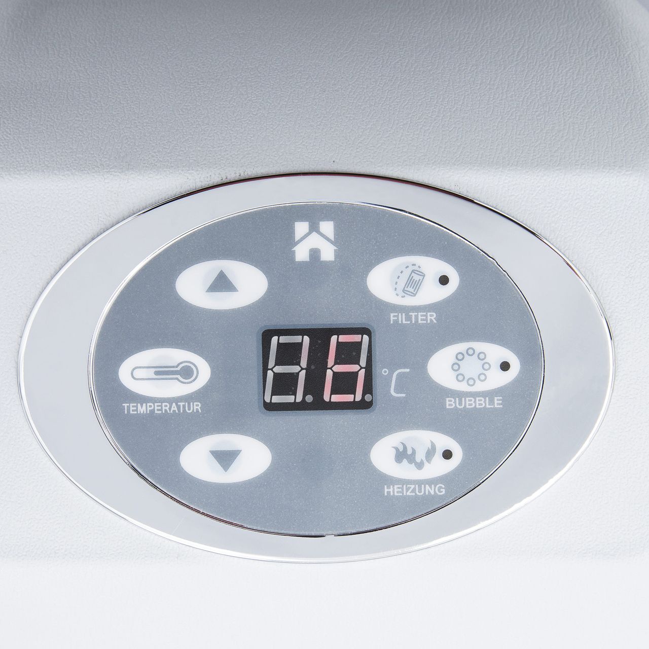 Home Deluxe Outdoor Whirlpool SPLASH - Uni-Grau- 6 Personen