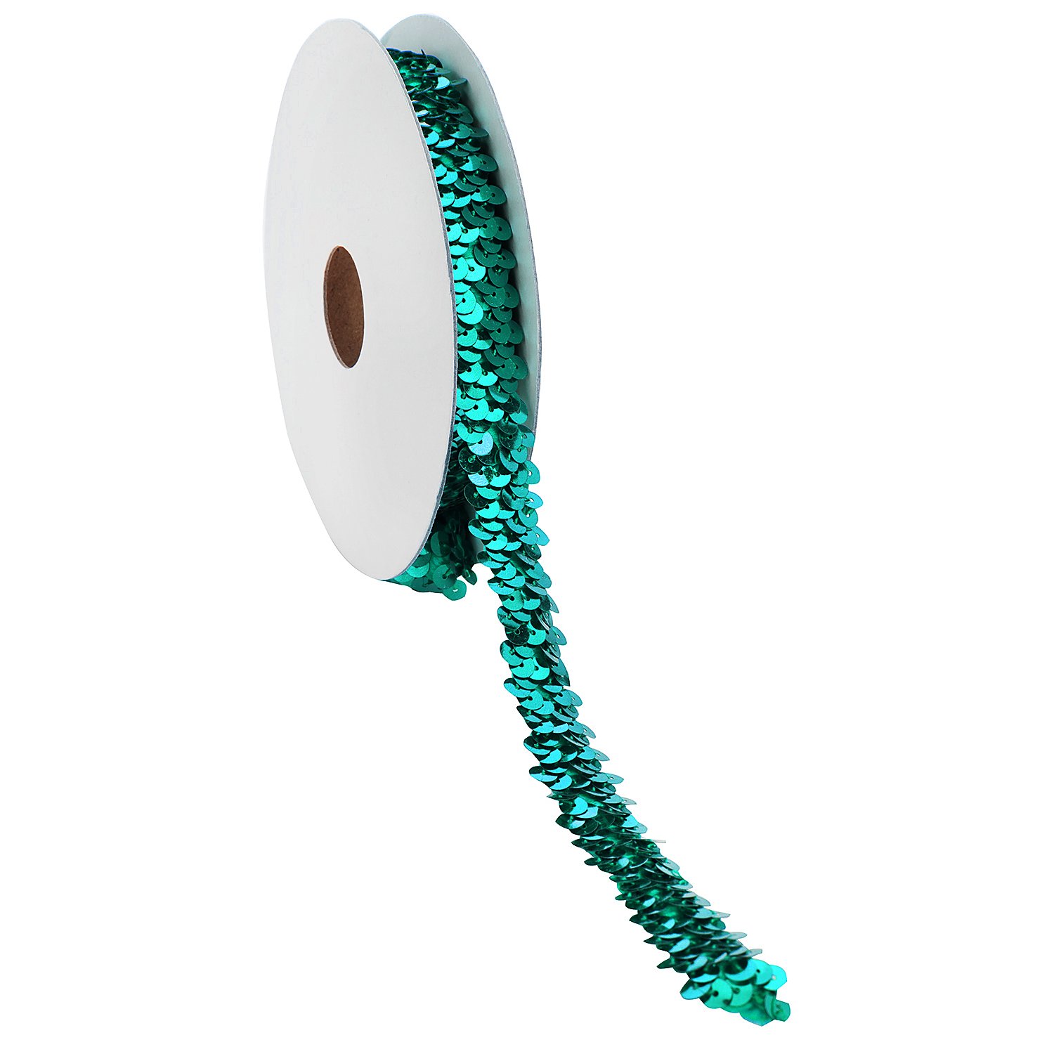 Elastik-Paillettenband, petrol, Breite: 20 mm, Länge: 3 m