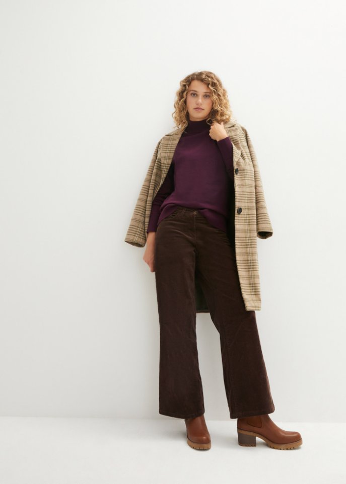 Basic Pullover mit Stehkragen mit recycelter Baumwolle