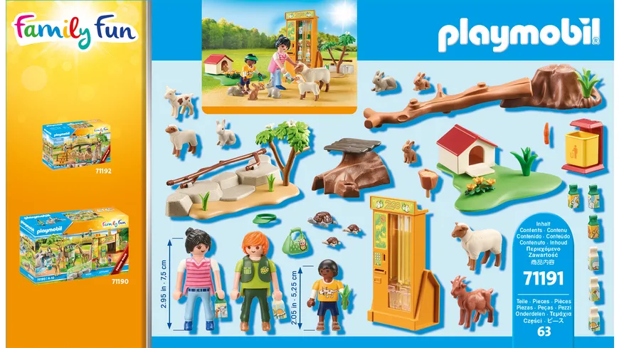 PLAYMOBIL 71191 - Family Fun - Erlebnis-Streichelzoo