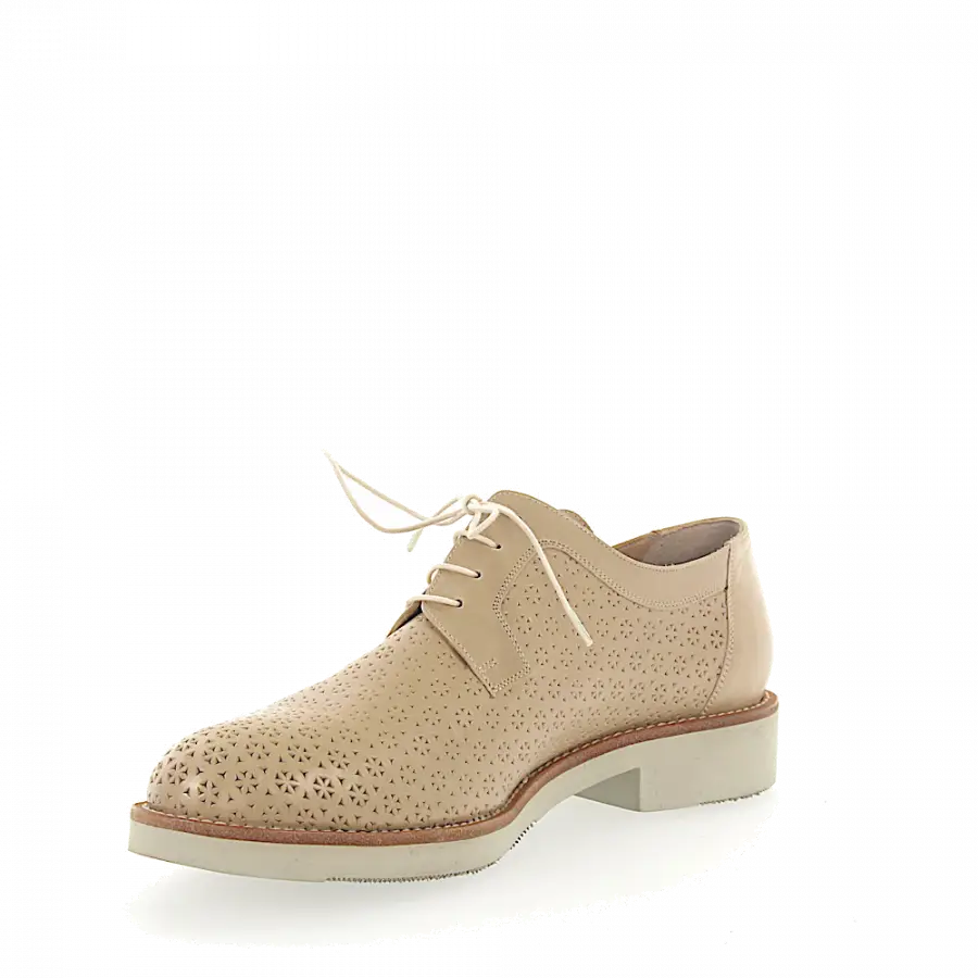 Truman's - Schnürschuhe 8118 Kalbsleder Lochmuster beige - beige