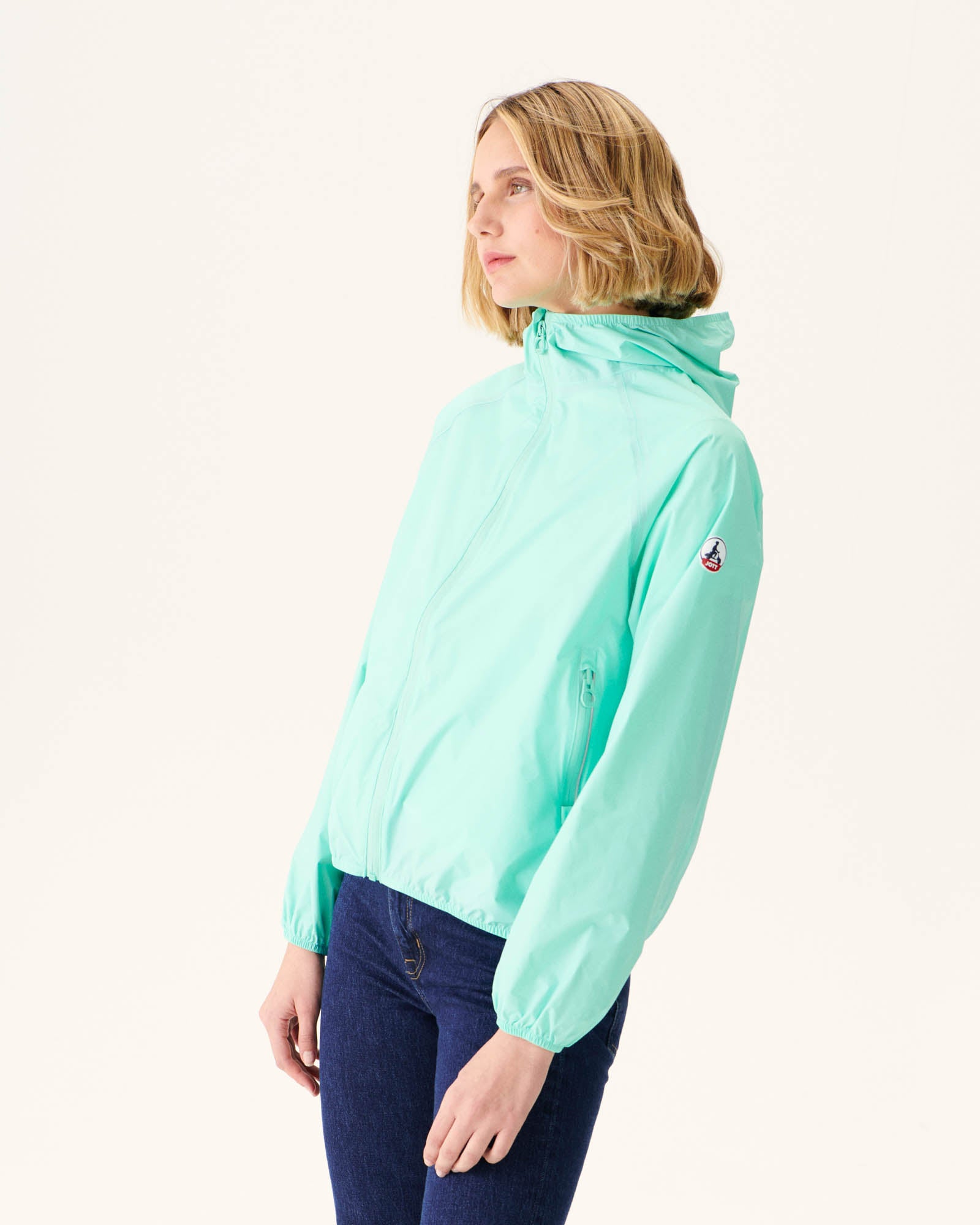 Imperméable à capuche Menthe pastel Singapore