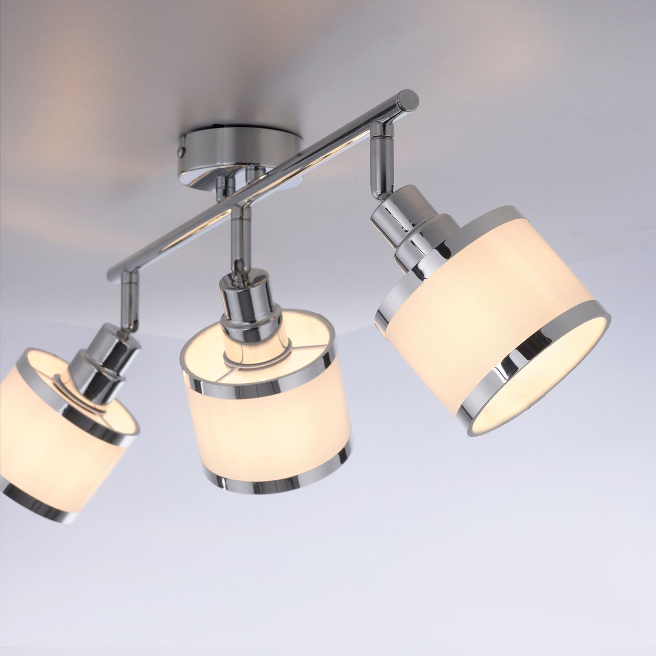 JUST LIGHT LeuchtenDirekt Deckenleuchte ACCOR,  3xE14 max. 25 W, Innenleuchte, IP20, dreh- und schwenkbar