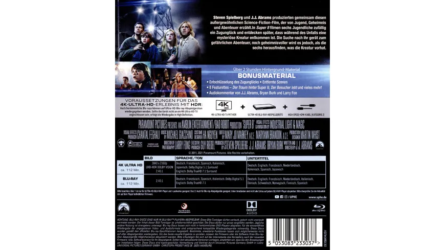 Super 8  (4K Ultra HD) (+ Blu-ray 2D)