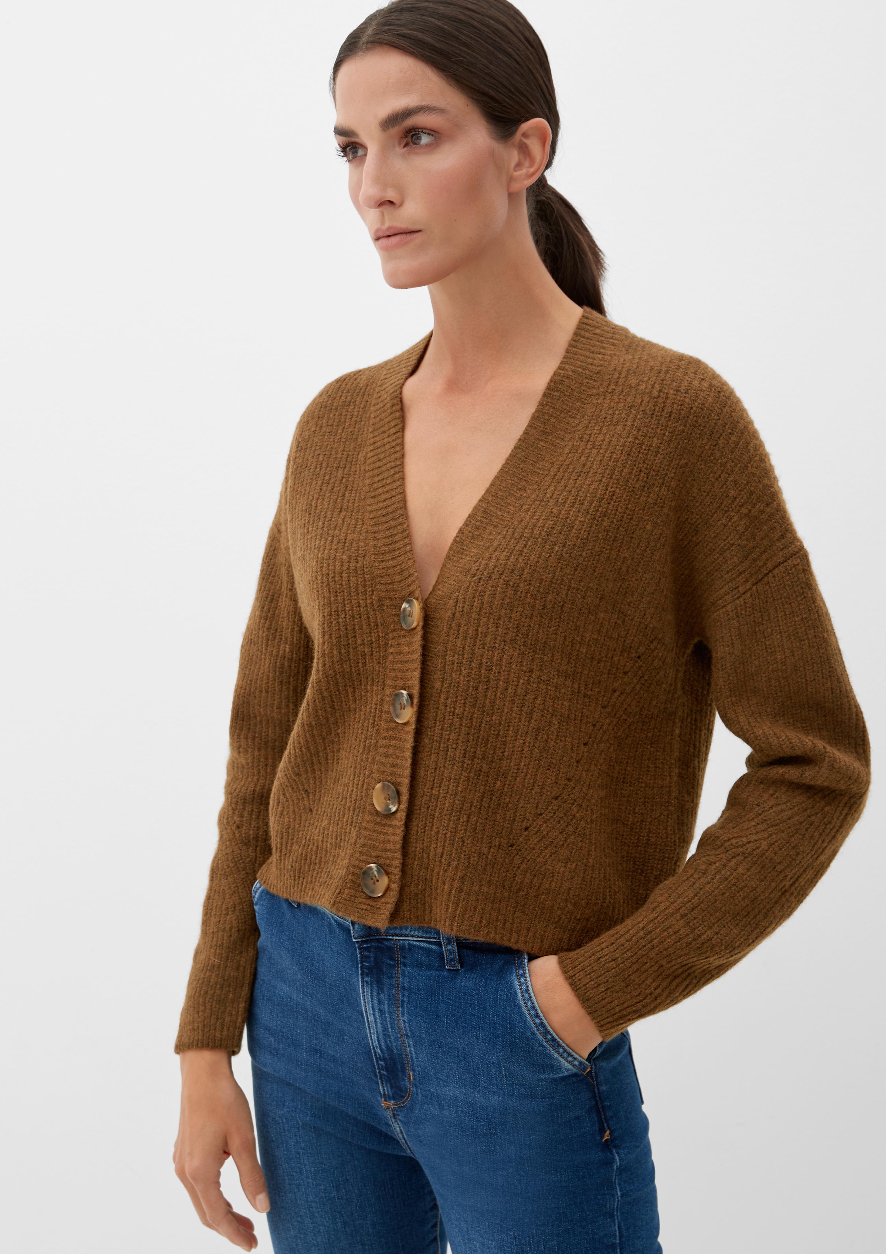 Strickjacke aus Wollmix  2120904-87W9