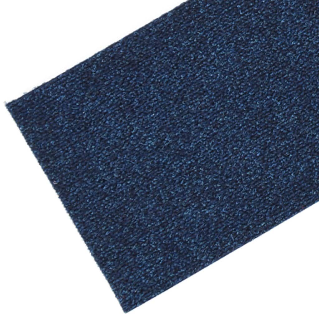 Stufenmatte Selbstklebende Treppenmatten 15 Stk. Rechteckig 76x20 cm Blau, vidaXL, Rechteckig