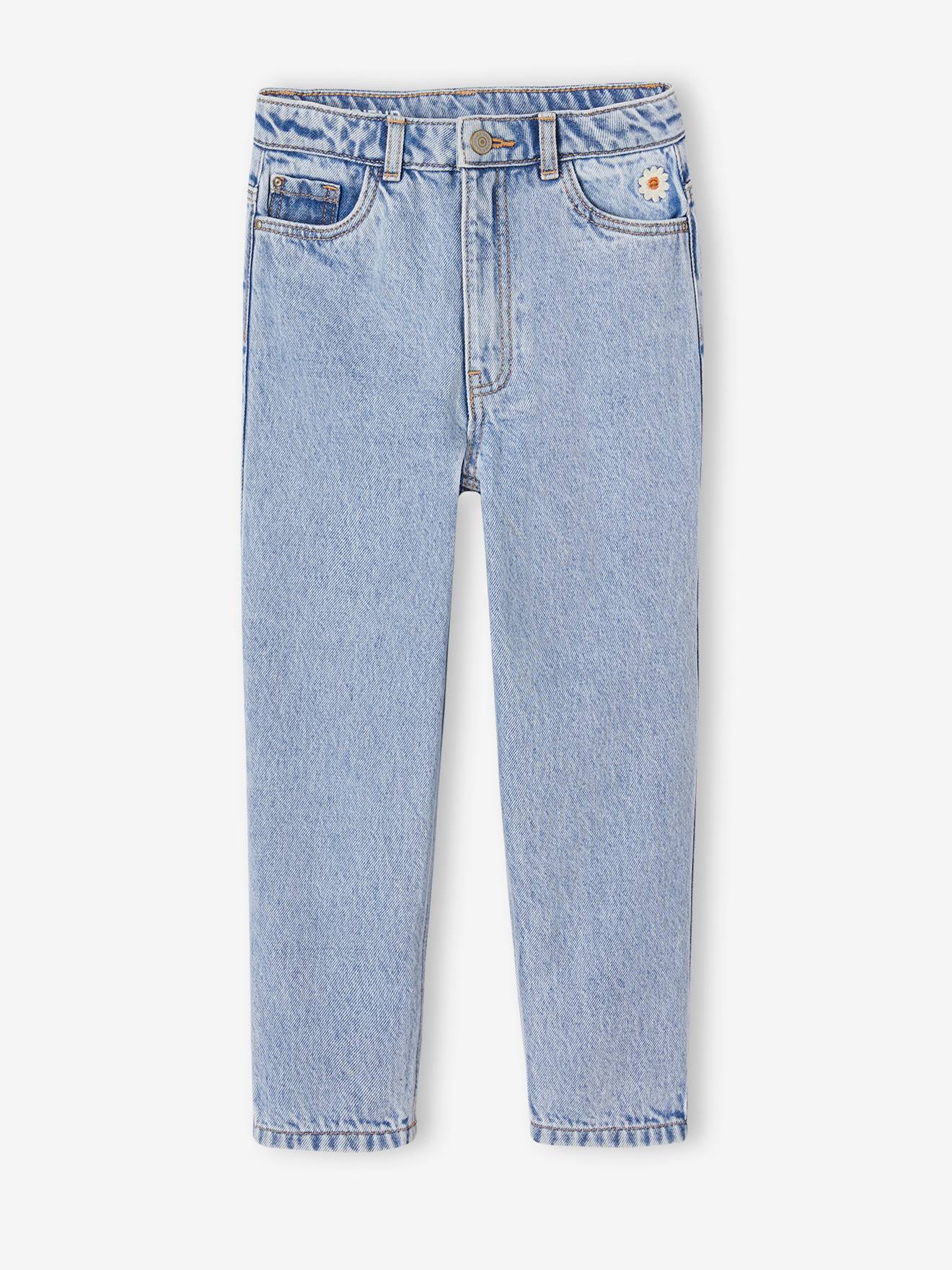Vertbaudet Mädchen Boyfriend-Jeans - grauer denim