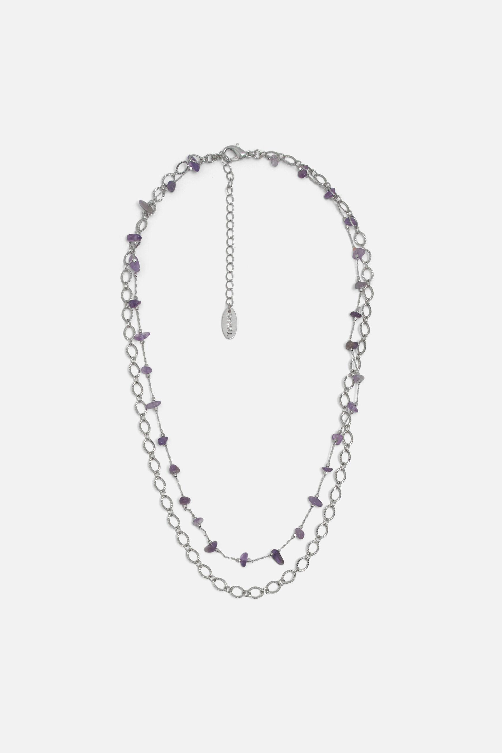collier cesia gris argent femme