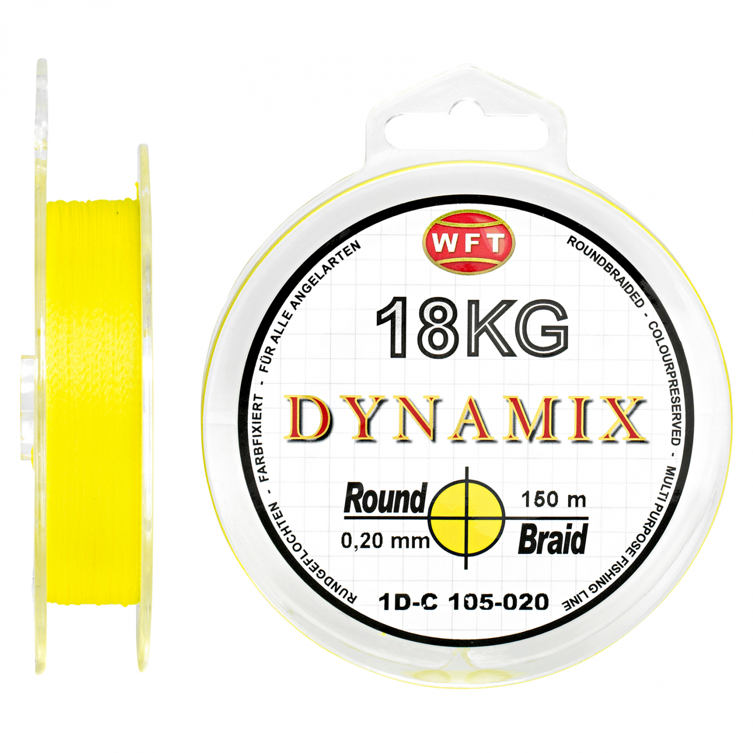 WFT Angelschnur Dynamix Round Braid (gelb)
