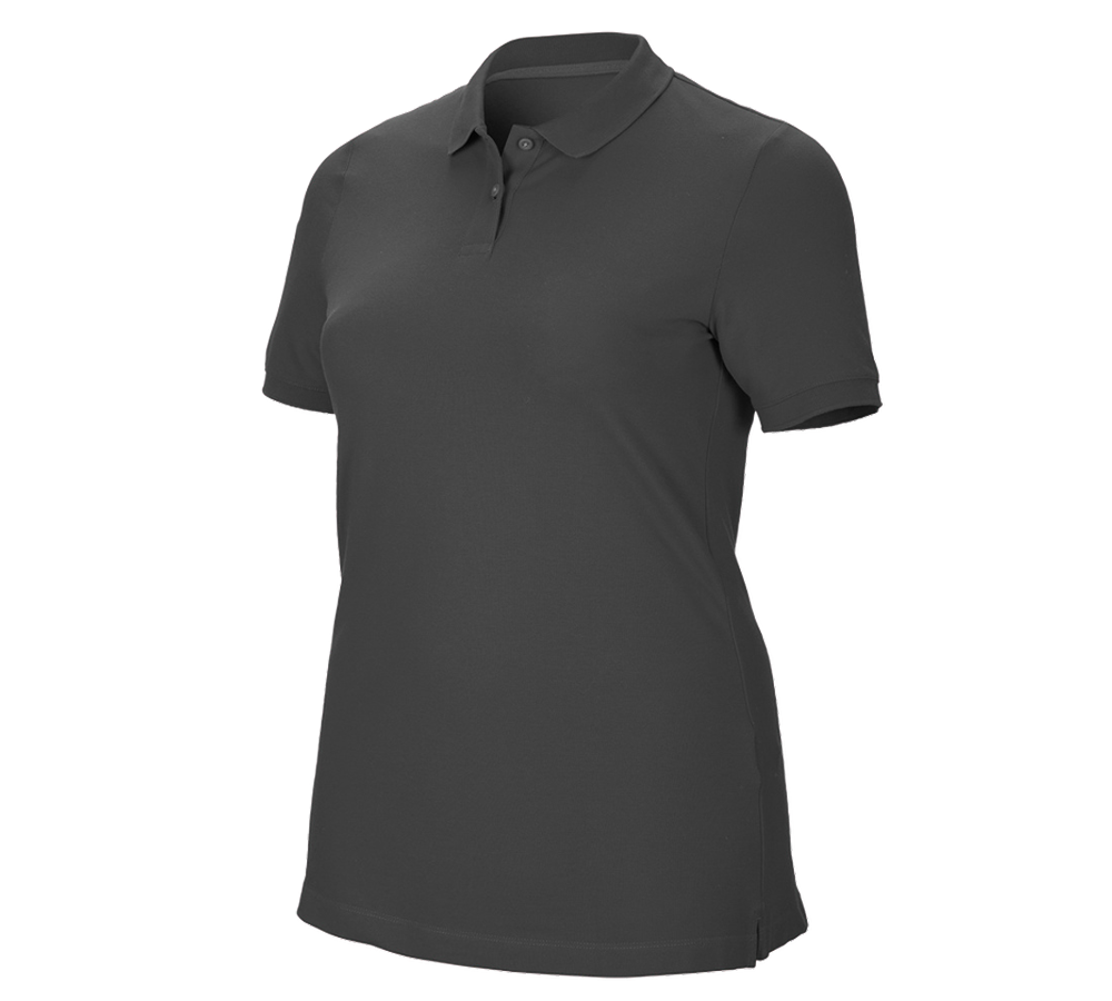 e.s. Piqué-Polo cotton stretch, Damen, plus fit